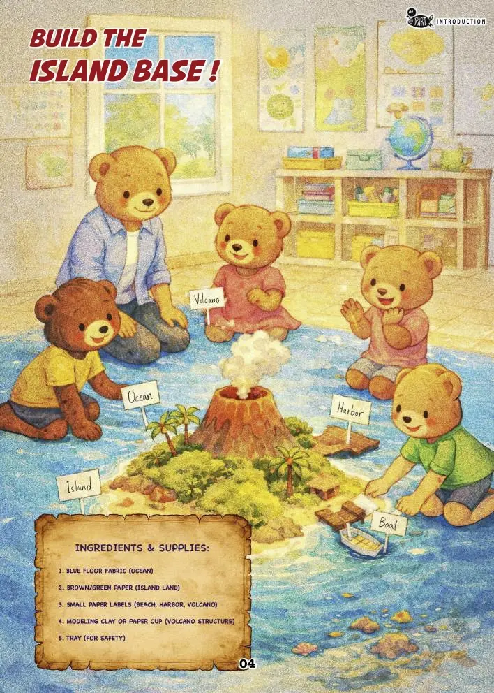 First Time Series Island Adventure Stem Volcano Experiment English Class For Kids 2