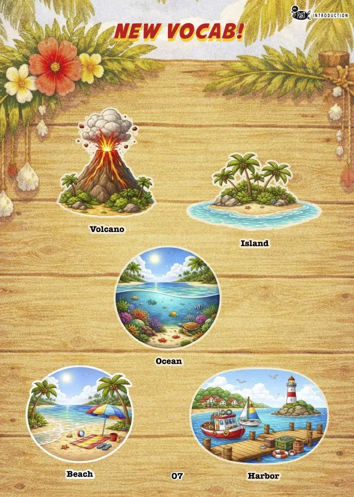 First Time Series Island Adventure Stem Volcano Experiment English Class For Kids 5